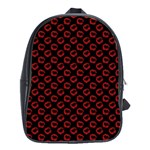 Red Lips Kiss Glitter School Bag (Large)