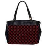 Red Lips Kiss Glitter Oversize Office Handbag (2 Sides)