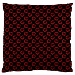 Red Lips Kiss Glitter Large Cushion Case (one Side) by idjy