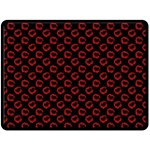 Red Lips Kiss Glitter Double Sided Fleece Blanket (Large) 