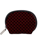 Red Lips Kiss Glitter Accessory Pouch (Small)
