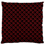 Red Lips Kiss Glitter Large Flano Cushion Case (Two Sides)