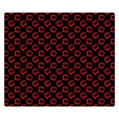 Red Lips Kiss Glitter Double Sided Flano Blanket (small)  by idjy