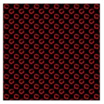 Red Lips Kiss Glitter Large Satin Scarf (Square)