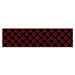 Red Lips Kiss Glitter Satin Scarf (Oblong)