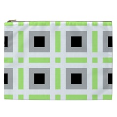 Agender Flag Plaid Cosmetic Bag (xxl) by WetdryvacsLair