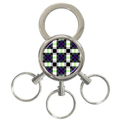 Agender Flag Plaid With Difference 3-ring Key Chain by WetdryvacsLair