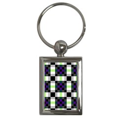 Agender Flag Plaid With Difference Key Chain (rectangle) by WetdryvacsLair