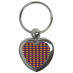 Double Black Diamond Pride Bar Key Chain (Heart)
