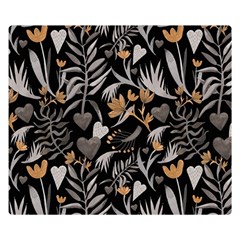   Plants And Hearts In Boho Style No  2 Double Sided Flano Blanket (small)  by HWDesign