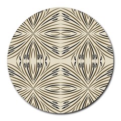 Folk Flowers Print Floral Pattern Ethnic Art Round Mousepads by Eskimos