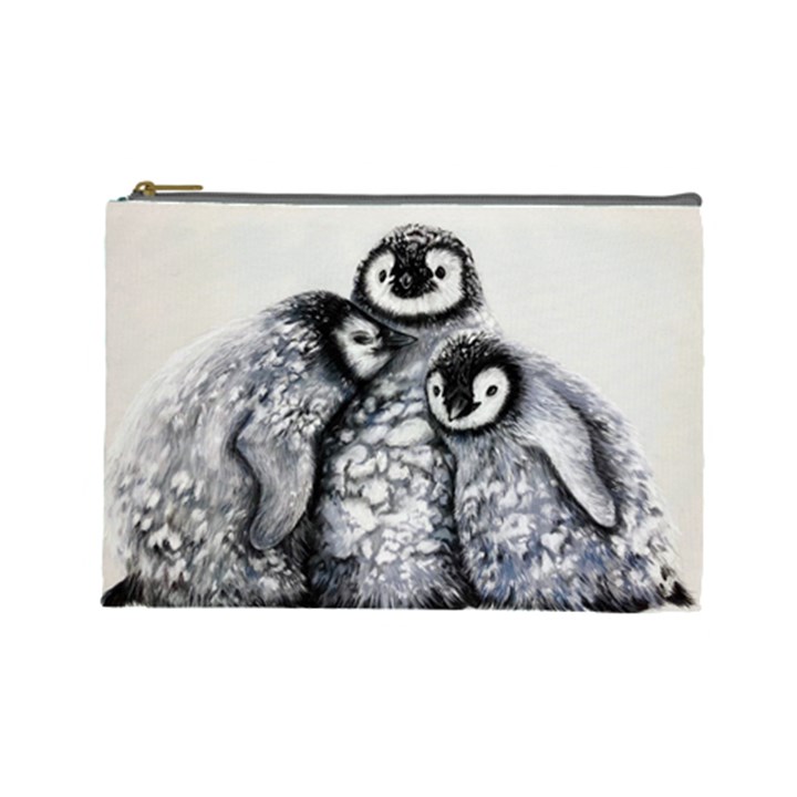 3 Penguin Chicks Cosmetic Bag (Large)