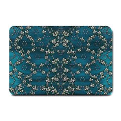 Waterlilies In The Calm Lake Of Beauty And Herbs Small Doormat  by pepitasart