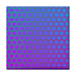 Hex Circle Points Vaporwave One Face Towel by WetdryvacsLair