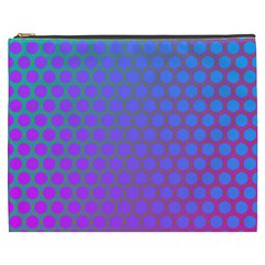 Hex Circle Points Vaporwave One Cosmetic Bag (xxxl) by WetdryvacsLair