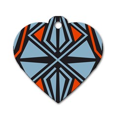 Abstract Geometric Design    Dog Tag Heart (one Side) by Eskimos