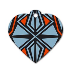 Abstract Geometric Design    Dog Tag Heart (two Sides) by Eskimos