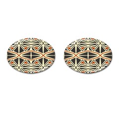 Abstract Geometric Design    Cufflinks (oval)