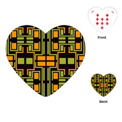 Abstract Geometric Design    Playing Cards Single Design (heart) by Eskimos