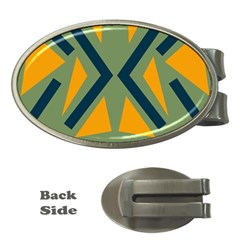 Abstract Geometric Design    Money Clips (oval)  by Eskimos