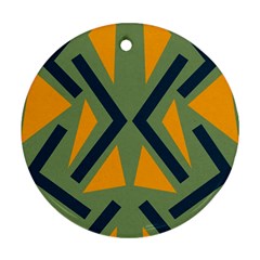 Abstract Geometric Design    Round Ornament (two Sides) by Eskimos