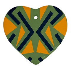 Abstract Geometric Design    Heart Ornament (two Sides) by Eskimos