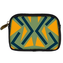 Abstract Geometric Design    Digital Camera Leather Case by Eskimos