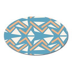 Abstract Geometric Design    Oval Magnet by Eskimos