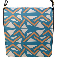 Abstract Geometric Design    Flap Closure Messenger Bag (s) by Eskimos