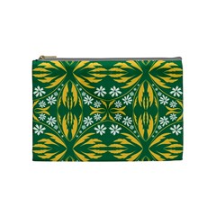 Folk Flowers Print Floral Pattern Ethnic Art Cosmetic Bag (medium) by Eskimos