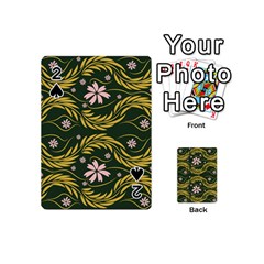 Folk Flowers Print Floral Pattern Ethnic Art Playing Cards 54 Designs (mini) by Eskimos