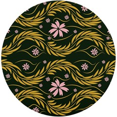 Folk Flowers Print Floral Pattern Ethnic Art Uv Print Round Tile Coaster by Eskimos