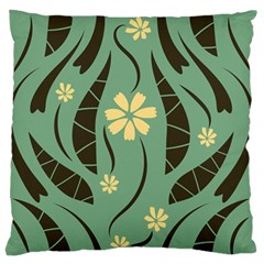 Folk Flowers Print Floral Pattern Ethnic Art Large Flano Cushion Case (one Side) by Eskimos