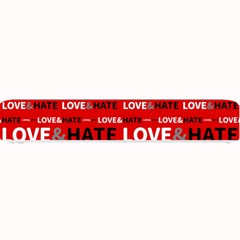 Love And Hate Typographic Design Pattern Small Bar Mats by dflcprintsclothing