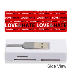 Love And Hate Typographic Design Pattern Memory Card Reader (stick) by dflcprintsclothing