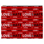 Love And Hate Typographic Design Pattern Cosmetic Bag (XXXL) Front