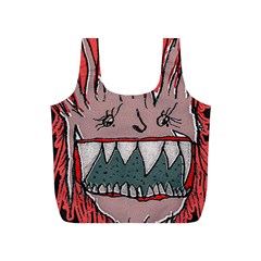 Evil Monster Close Up Portrait Full Print Recycle Bag (s) by dflcprintsclothing