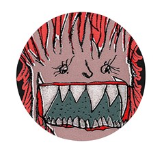 Evil Monster Close Up Portrait Mini Round Pill Box by dflcprintsclothing