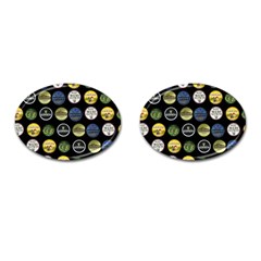 Beer Brands Logo Pattern Cufflinks (Oval)