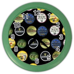 Beer Brands Logo Pattern Color Wall Clock by dflcprintsclothing