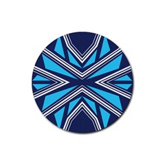 Abstract Pattern Geometric Backgrounds  Rubber Round Coaster (4 Pack) by Eskimos