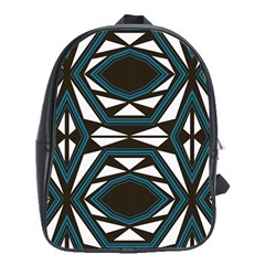 Abstract Pattern Geometric Backgrounds School Bag (xl) by Eskimos