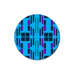 Abstract Pattern Geometric Backgrounds Rubber Coaster (round) by Eskimos
