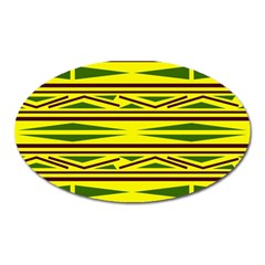 Abstract Pattern Geometric Backgrounds Oval Magnet by Eskimos