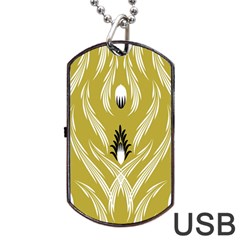 Folk Flowers Print Floral Pattern Ethnic Art Dog Tag Usb Flash (one Side) by Eskimos