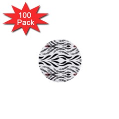 Folk Flowers Print Floral Pattern Ethnic Art 1  Mini Buttons (100 Pack)  by Eskimos