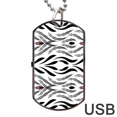 Folk Flowers Print Floral Pattern Ethnic Art Dog Tag Usb Flash (one Side) by Eskimos