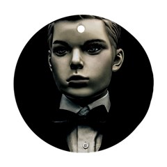 Evil Boy Manikin Portrait Ornament (round) by dflcprintsclothing