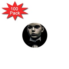 Evil Boy Manikin Portrait 1  Mini Buttons (100 Pack)  by dflcprintsclothing