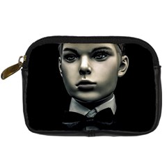 Evil Boy Manikin Portrait Digital Camera Leather Case by dflcprintsclothing